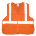 Class 2 Safety Vest w/5-Point Break-Away Safety Feature - Orange